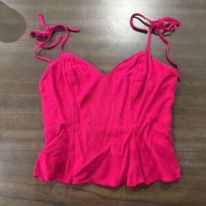 Express Fuchsia Camisole with Tie Straps